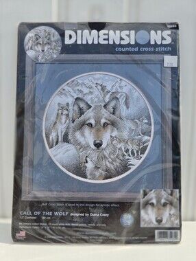 Call Of The Wolf Dimensions Counted Cross Stitch Kit Craft 2002 NEW